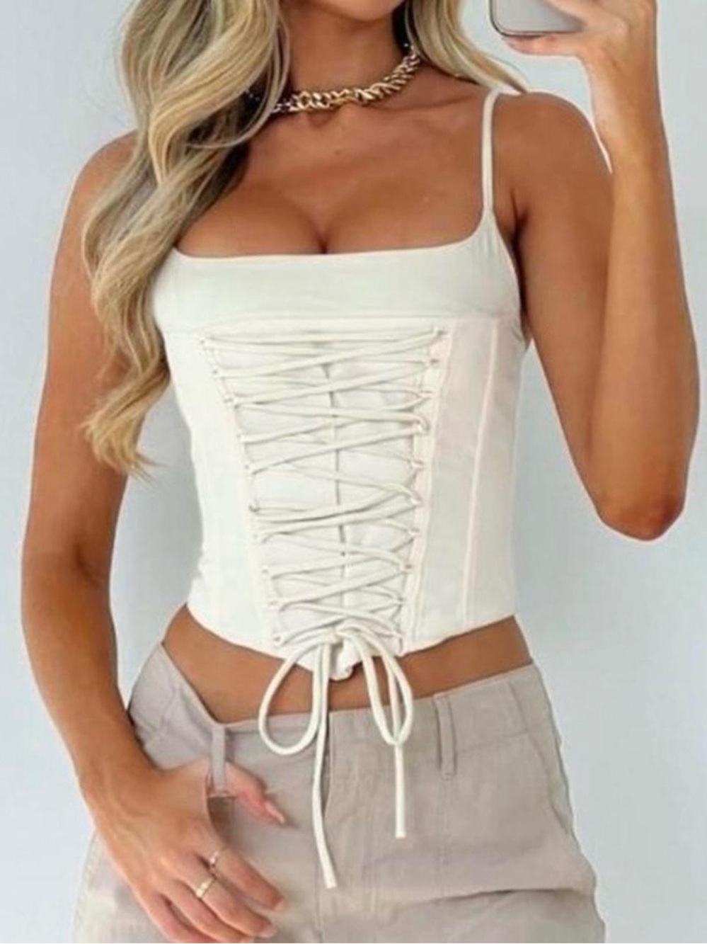 Until You're Mine Bustier in cream